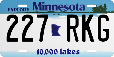 MN license plate 227RKG