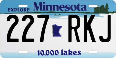 MN license plate 227RKJ