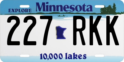 MN license plate 227RKK