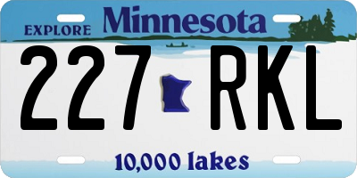 MN license plate 227RKL