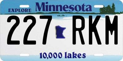 MN license plate 227RKM