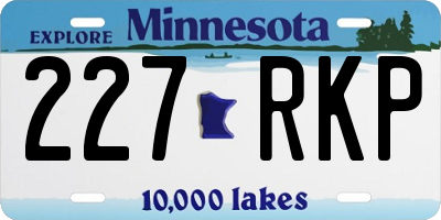 MN license plate 227RKP