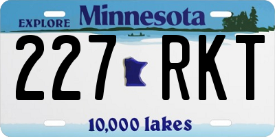 MN license plate 227RKT