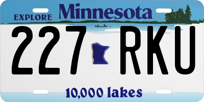 MN license plate 227RKU