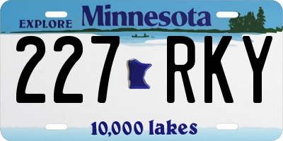 MN license plate 227RKY