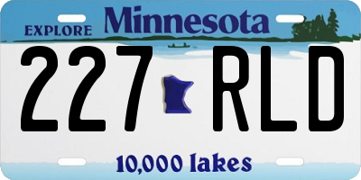 MN license plate 227RLD