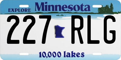 MN license plate 227RLG