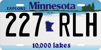 MN license plate 227RLH