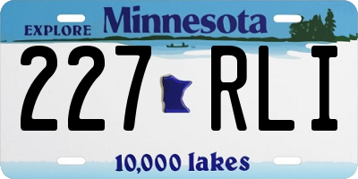 MN license plate 227RLI