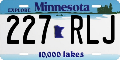 MN license plate 227RLJ