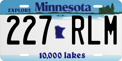 MN license plate 227RLM
