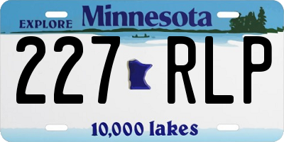 MN license plate 227RLP