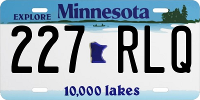 MN license plate 227RLQ