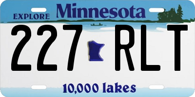 MN license plate 227RLT