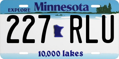 MN license plate 227RLU