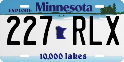 MN license plate 227RLX