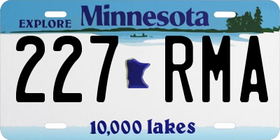 MN license plate 227RMA
