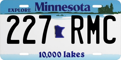 MN license plate 227RMC