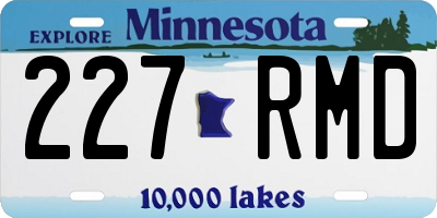 MN license plate 227RMD