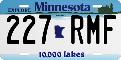 MN license plate 227RMF