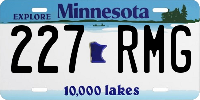 MN license plate 227RMG