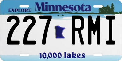 MN license plate 227RMI