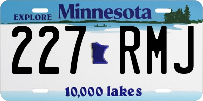MN license plate 227RMJ