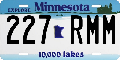 MN license plate 227RMM