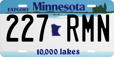 MN license plate 227RMN