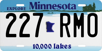MN license plate 227RMO