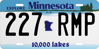 MN license plate 227RMP
