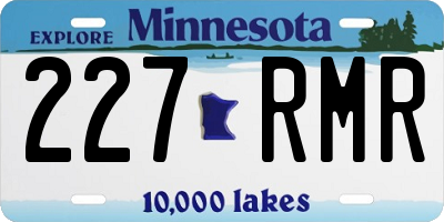 MN license plate 227RMR