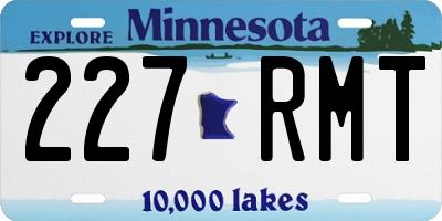 MN license plate 227RMT