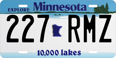MN license plate 227RMZ