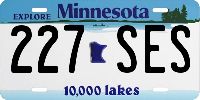 MN license plate 227SES