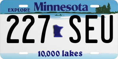 MN license plate 227SEU