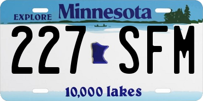 MN license plate 227SFM