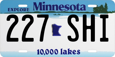 MN license plate 227SHI