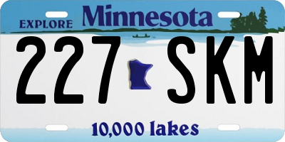 MN license plate 227SKM