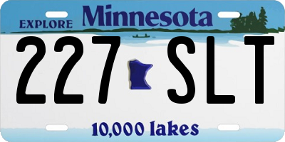 MN license plate 227SLT