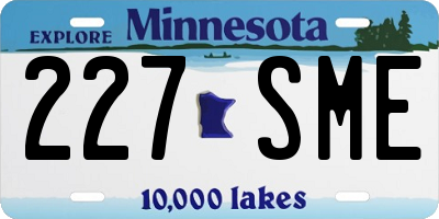 MN license plate 227SME