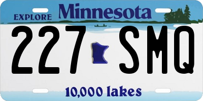 MN license plate 227SMQ