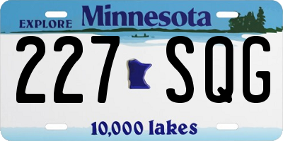 MN license plate 227SQG