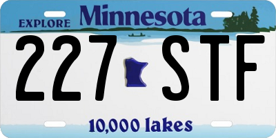 MN license plate 227STF