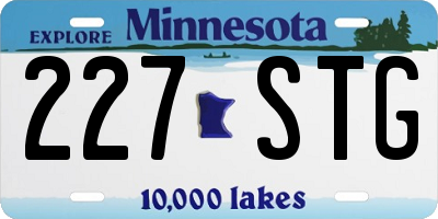 MN license plate 227STG