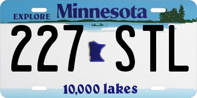MN license plate 227STL