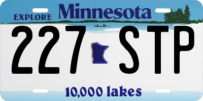 MN license plate 227STP