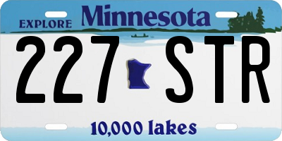 MN license plate 227STR