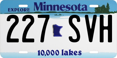 MN license plate 227SVH