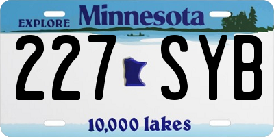 MN license plate 227SYB